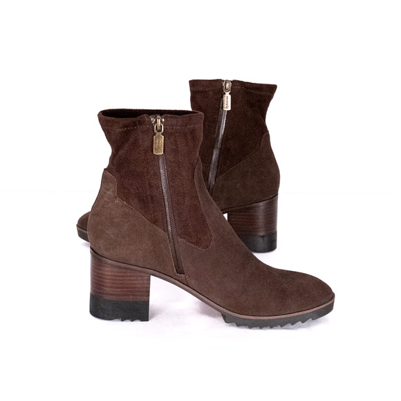 Blondo Women's Waterproof Robynn Bootie Size 10M Brown Suede Upper Lugged Sole - Picture 4 of 10